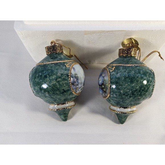 Lena Liu Treasury Of Jeweled Hummingbirds Ornaments Set 2 Bradford Editions 1998 - Picture 6 of 14